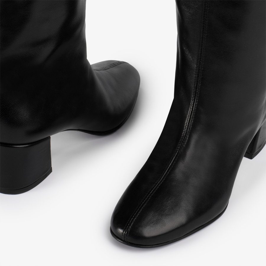 DANIELLE BOOT 50 mm-Black nappa leather over-the-knee boot - Image 4