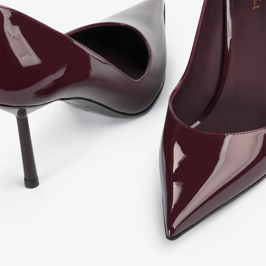 BELLA PUMP 80 mm-Cherry red patent leather pump - Image 4