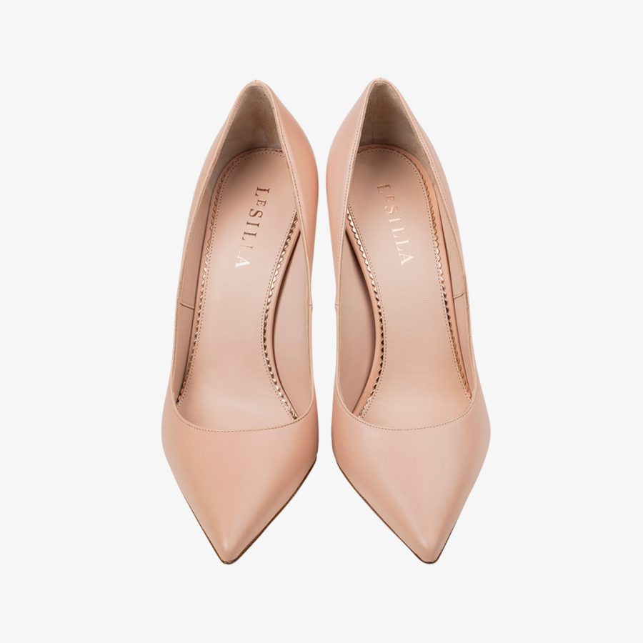 EVA PUMP 100 mm-Skin nude leather pump - Image 4