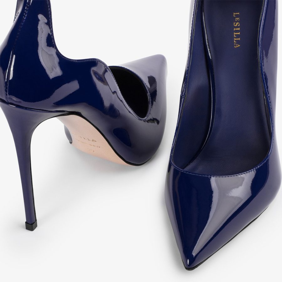 IVY PUMP 120 mm-Lazuli blue patent leather pump - Image 4