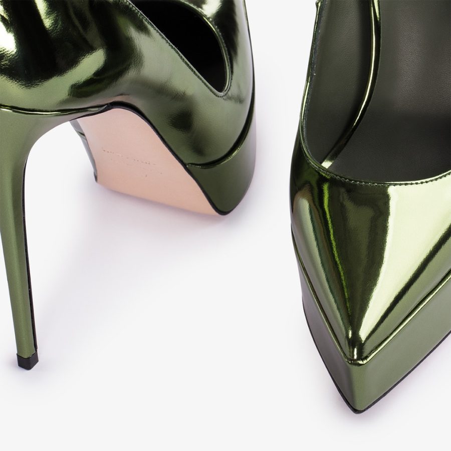 UMA PUMP 140 mm-Pyrite green metallic platform pump - Image 4