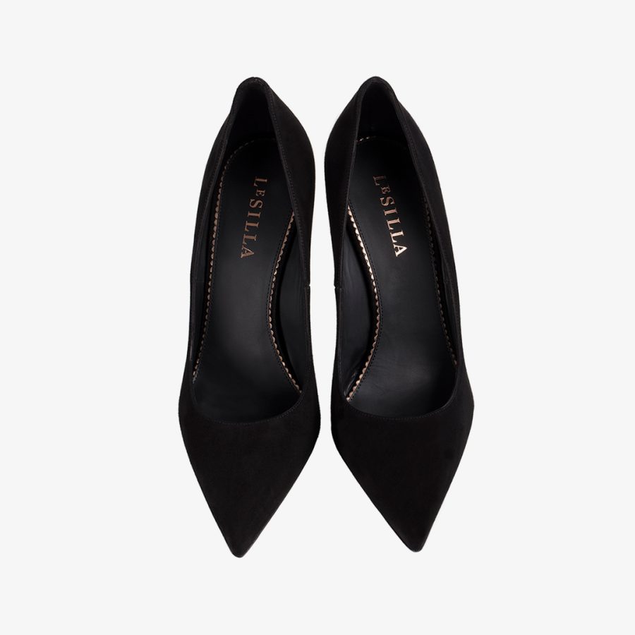 EVA PUMP 100 mm-Black suede pump - Image 4