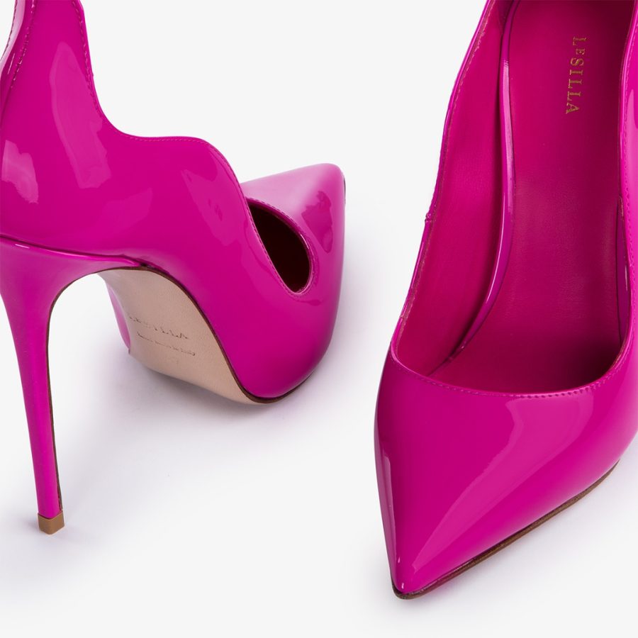 IVY PUMP 120 mm-Bouganville fuchsia patent leather pump - Image 4