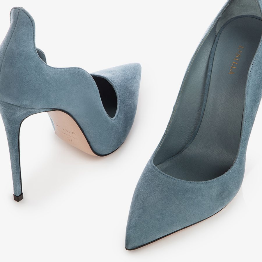 IVY PUMP 120 mm-Istanbul light-blue suede pump - Image 4