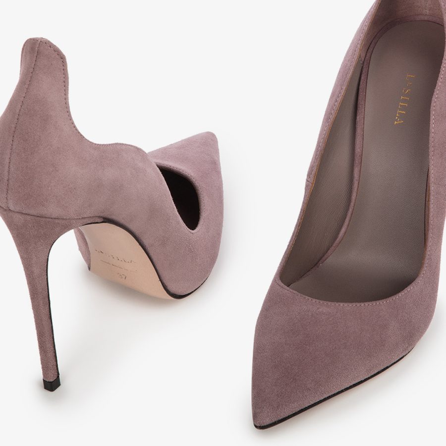 IVY PUMP 120 mm-Petra nude suede pump - Image 4