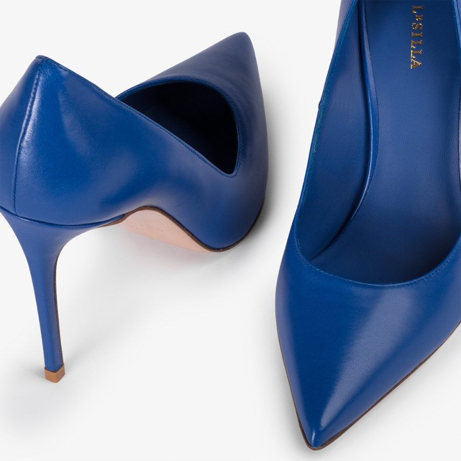 EVA PUMP 100 mm-Persia blue leather pump - Image 4