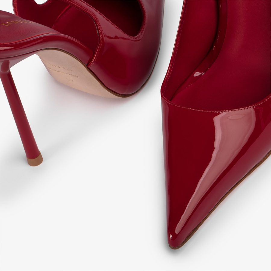 BELLA SLINGBACK 120 mm-Red patent leather slingback - Image 4