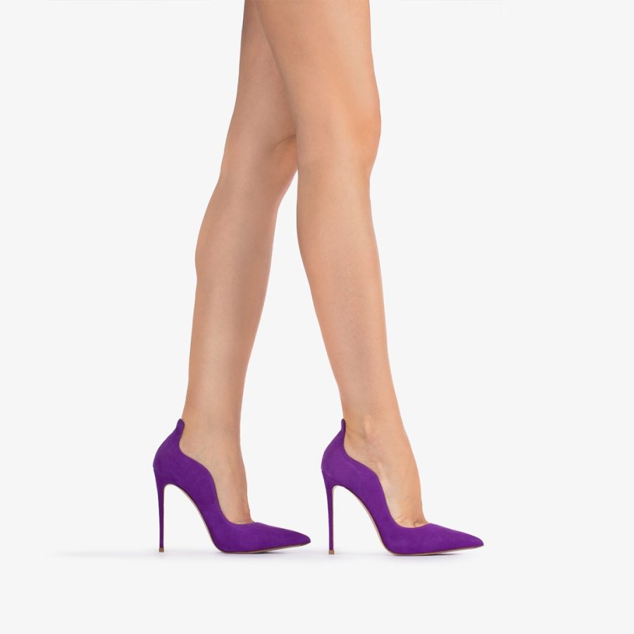 IVY PUMP 120 mm-Queen purple suede pump - Image 5