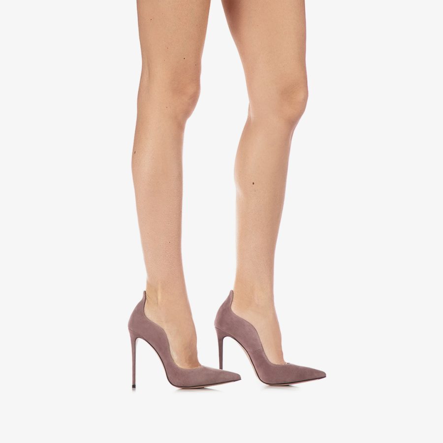 IVY PUMP 120 mm-Petra nude suede pump - Image 5