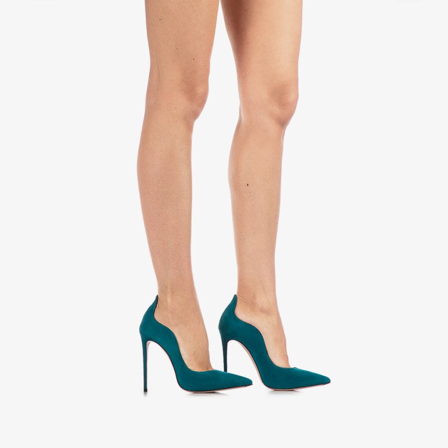 IVY PUMP 120 mm-Rasputin green suede pump - Image 5