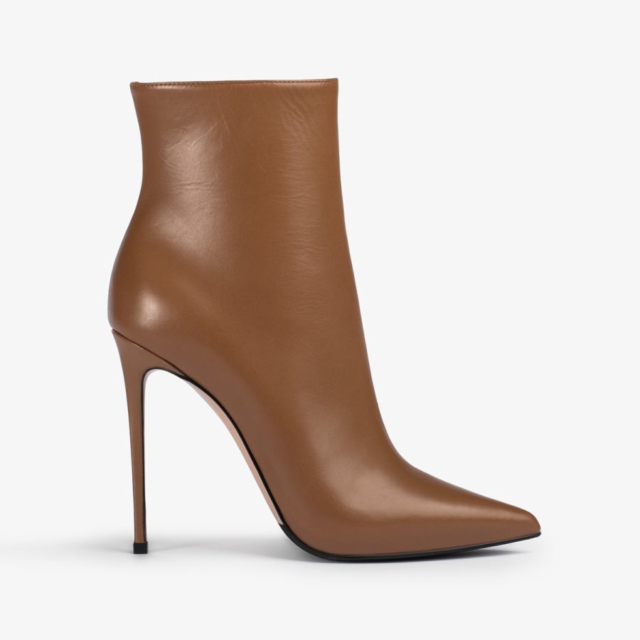 EVA ANKLE BOOT 120 mm-Ginger brown leather ankle boot - Image 6