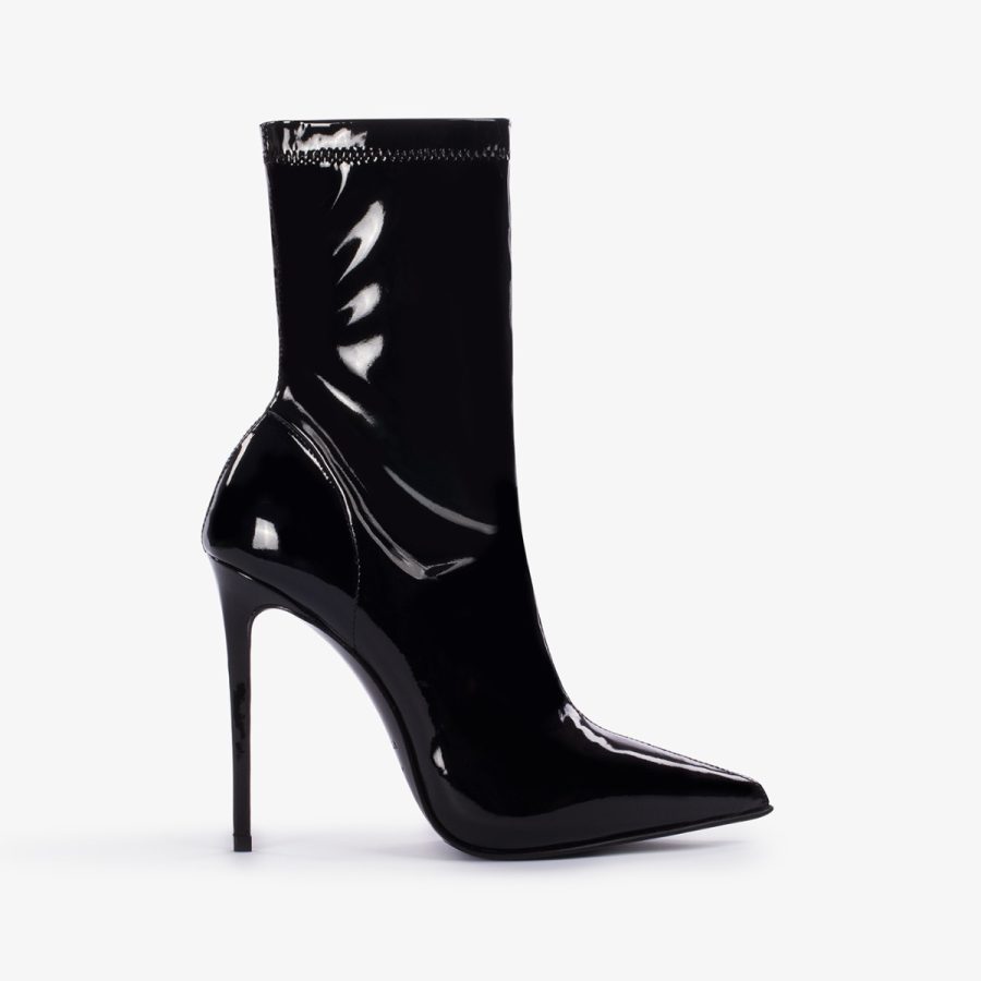 EVA ANKLE BOOT 120 mm-Black vinyl ankle boot - Image 6