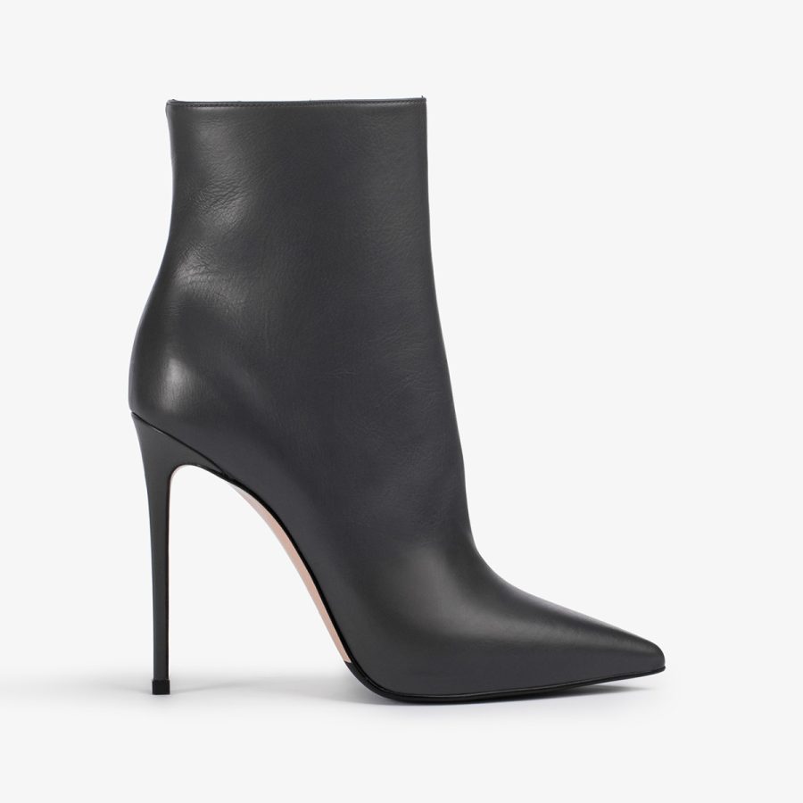 EVA ANKLE BOOT 120 mm-Asphalt grey leather ankle boot - Image 6