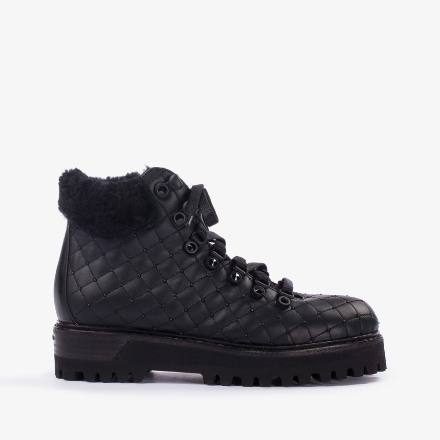 ST. MORITZ TREKKING-Black leather trekking ankle boot - Image 6