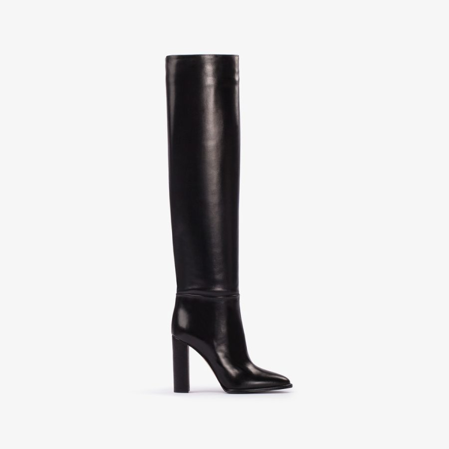 ELSA BOOT 110 mm-Black nappa leather knee boot - Image 6