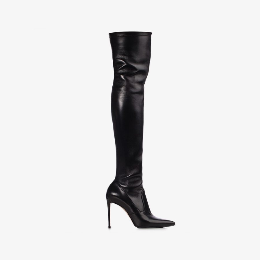 EVA THIGH-HIGH BOOT 100 mm-Black nappa leather over-the-knee boot - Image 6