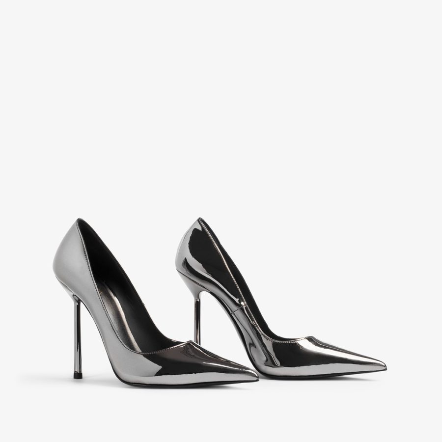 BELLA PUMP 120 mm-Pewter metallic pump - Image 6