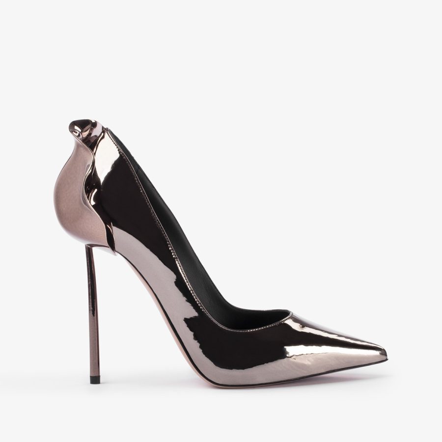 PETALO PUMP 120 mm-Pewter metallic pump - Image 6