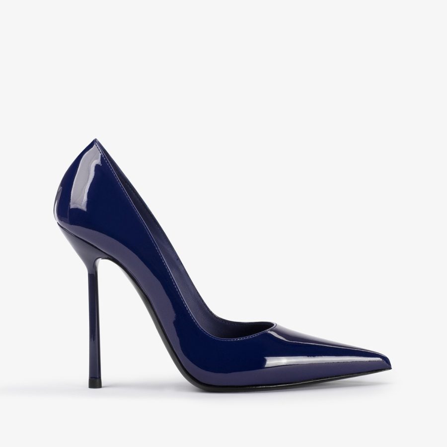 BELLA PUMP 120 mm-Lazuli blue patent leather pump - Image 6