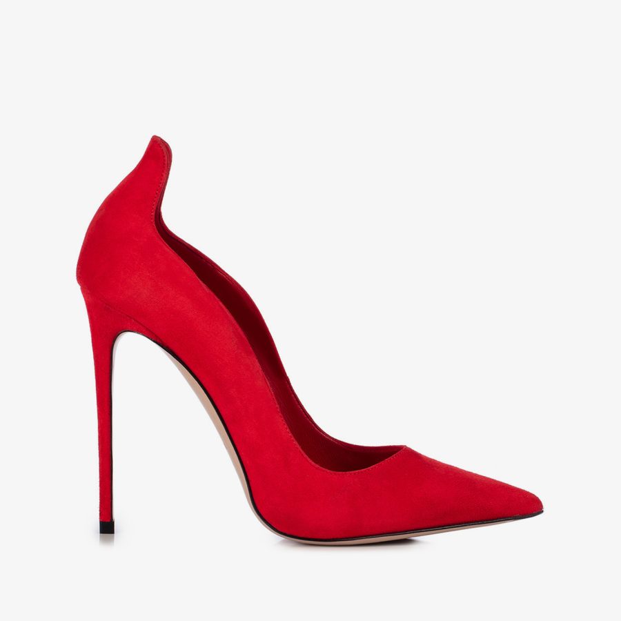 IVY PUMP 120 mm-Red suede pump - Image 6