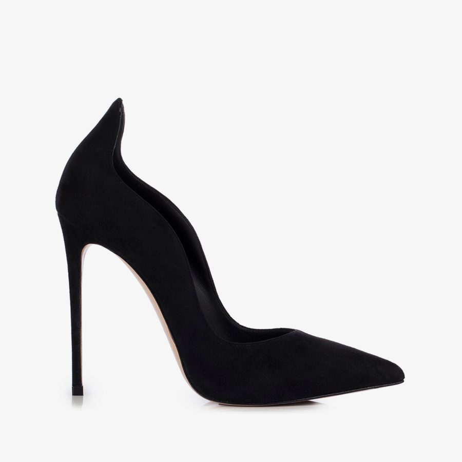 IVY PUMP 120 mm-Black suede pump - Image 6