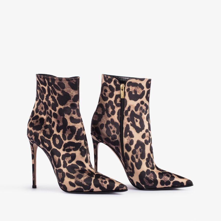 EVA ANKLE BOOT 120 mm-Leopard print satin ankle boot - Image 7