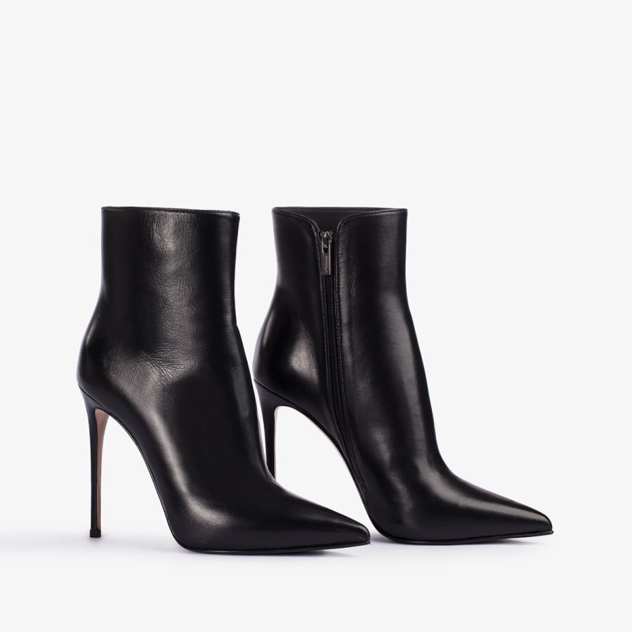 EVA ANKLE BOOT 120 mm-Black leather ankle boot - Image 7