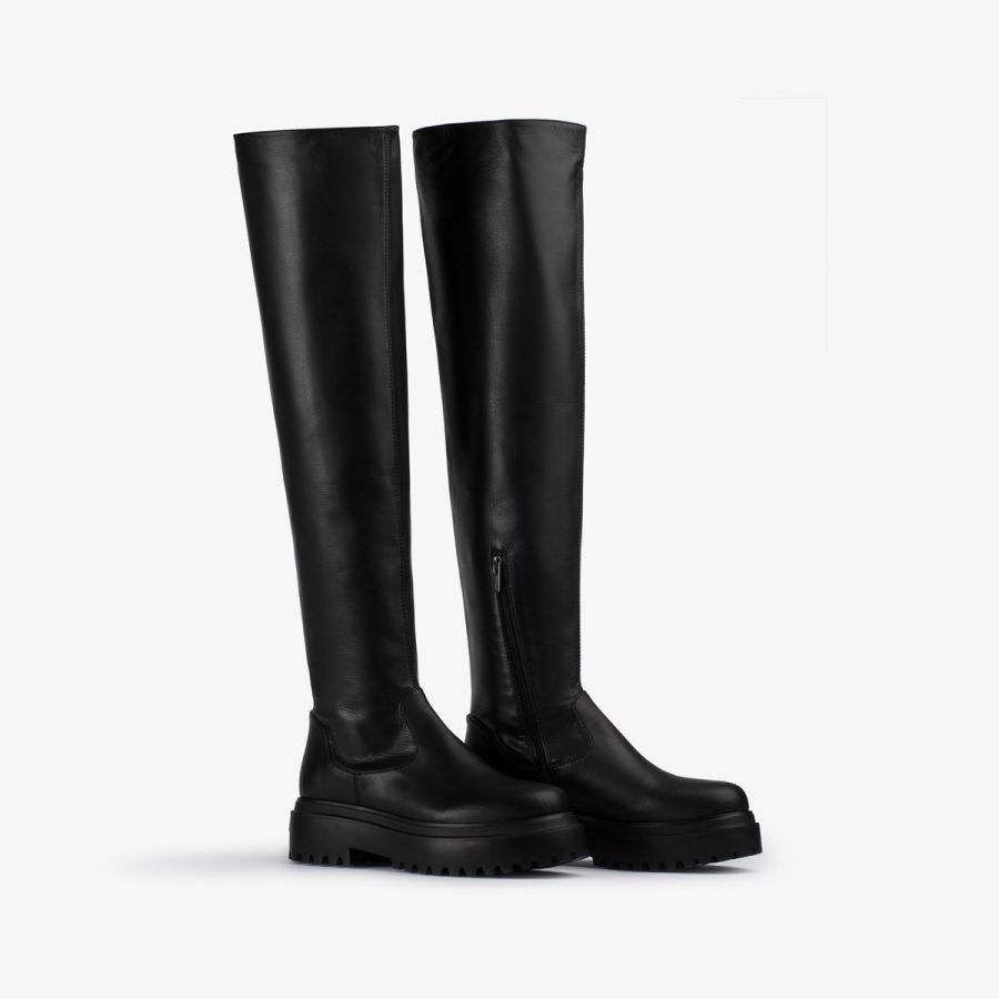 RANGER THIGH-HIGH BOOT 50 mm-Black leather over-the-knee boot - Image 7