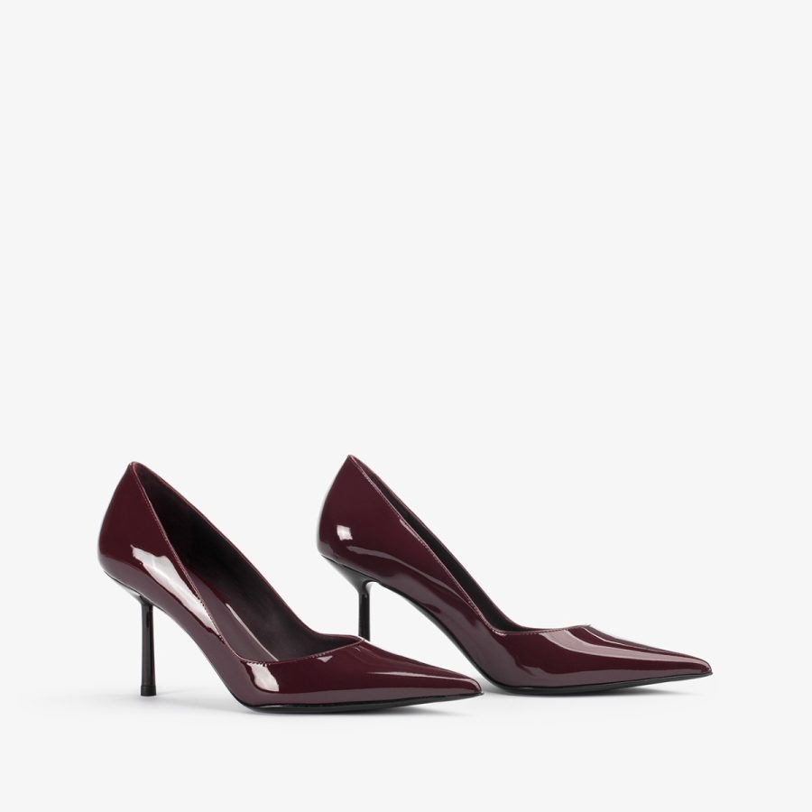 BELLA PUMP 80 mm-Cherry red patent leather pump - Image 7