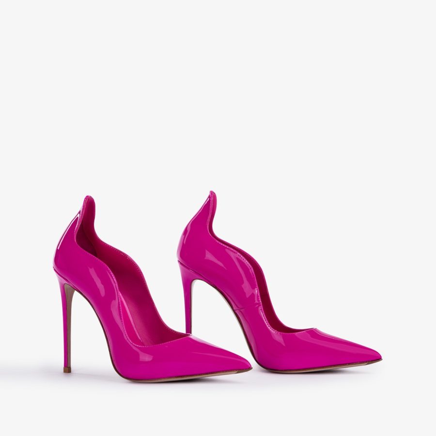 IVY PUMP 120 mm-Bouganville fuchsia patent leather pump - Image 7