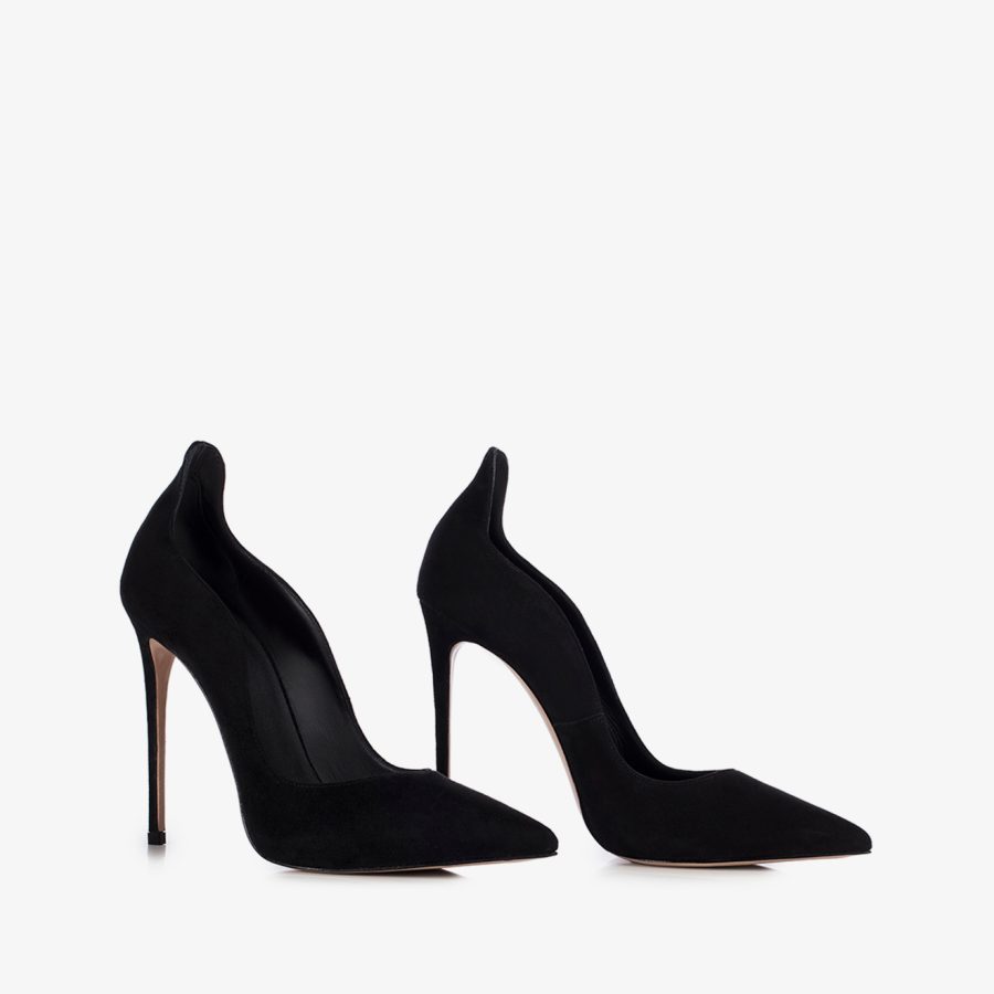 IVY PUMP 120 mm-Black suede pump - Image 7