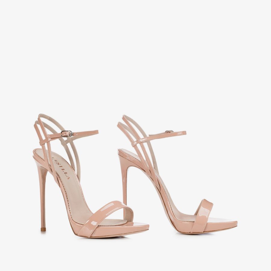 GWEN SANDAL 120 mm-Phard nude patent leather sandal - Image 7